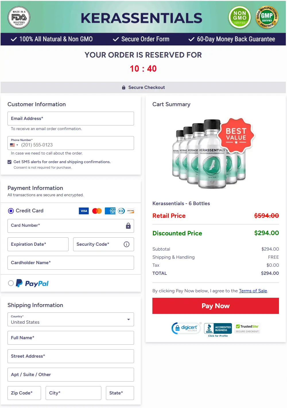 kerassentials buy page
